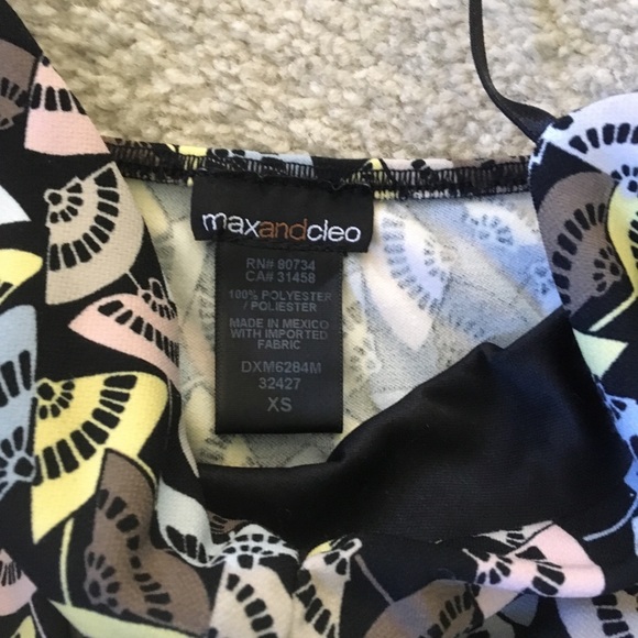Max and Cleo Fan Patterned Drop Waist Dress - Picture 2 of 6